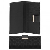 Noir Gucci Continental Portefeuille Gravé Gg Le Détail Vendre France